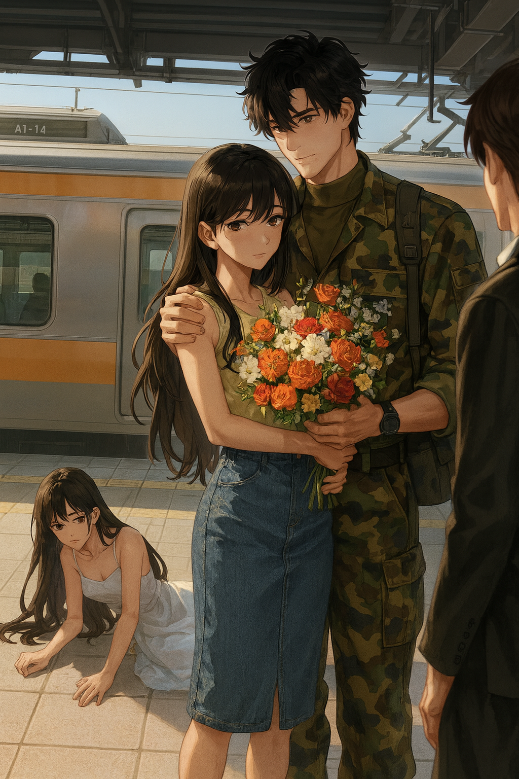 Bìa truyện Bạn Trai Xuất Ngũ Ngày Hôm Ấy, Tôi Bị Biến Thành Tiểu Tam Ở Ga Tàu Cao Tốc