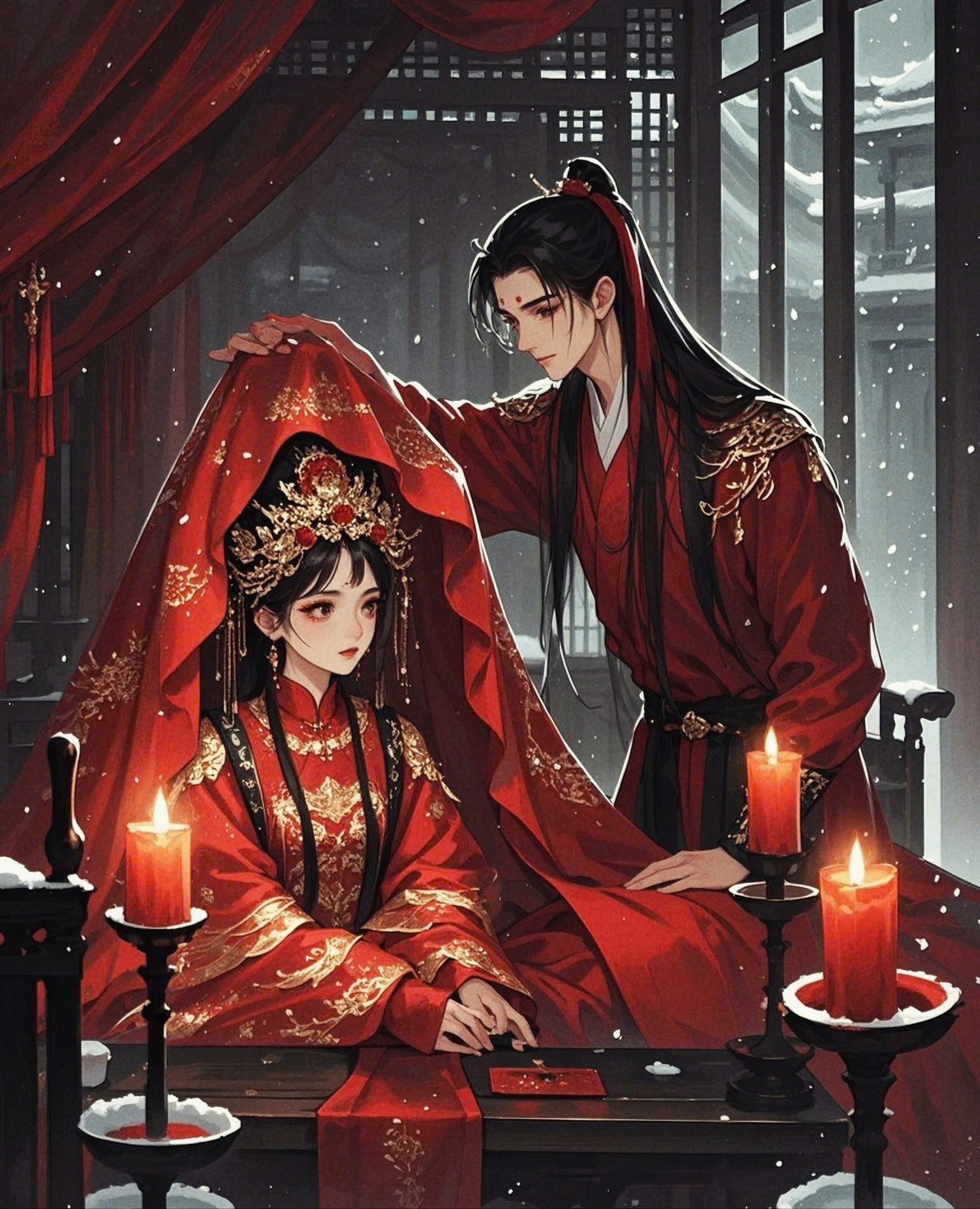 Bìa truyện HỶ PHỤC ĐỎ, LÒNG NGƯỜI LẠNH